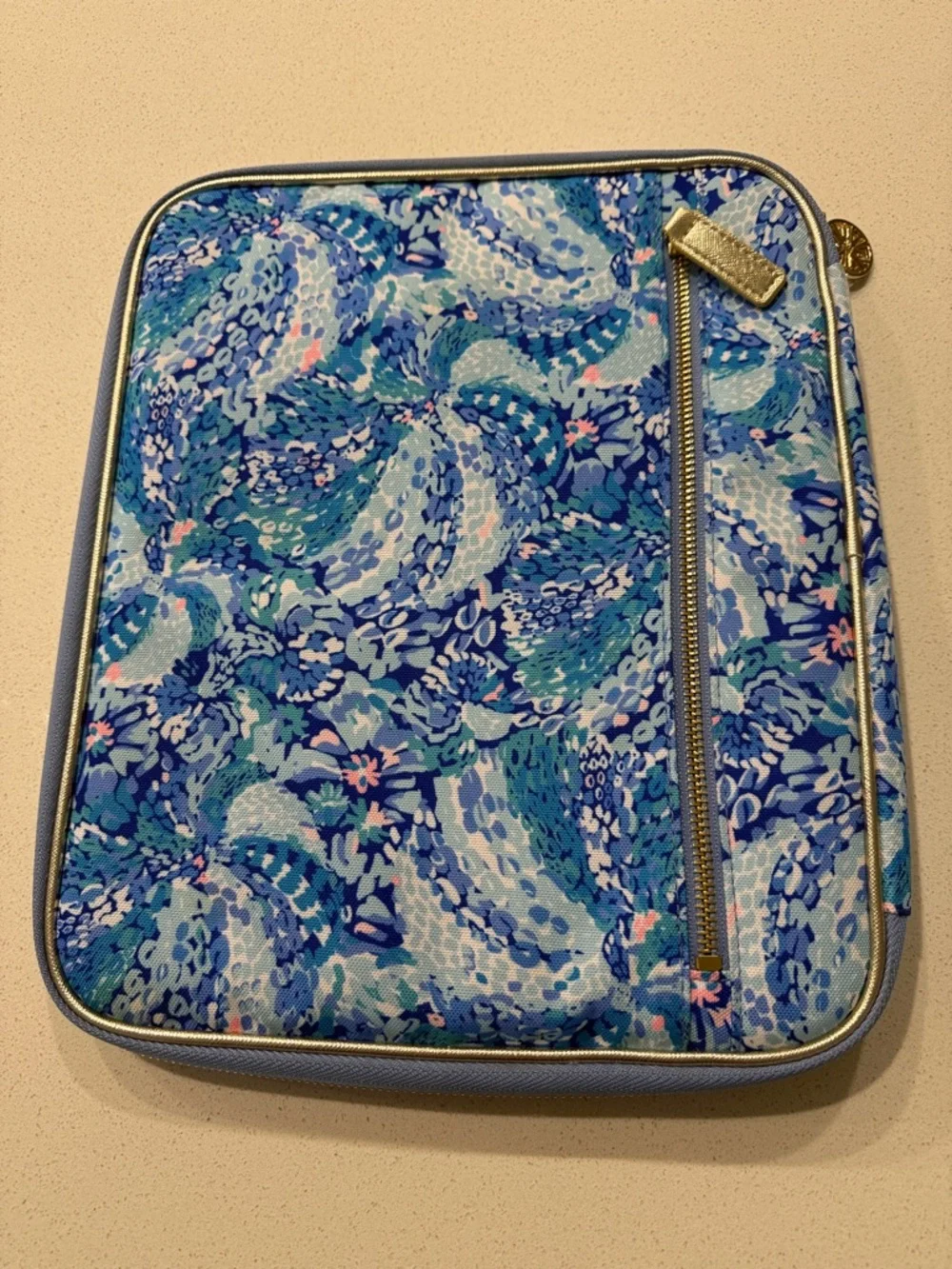 Lilly Pulitzer Blue Patterned Notebook Pad Folio